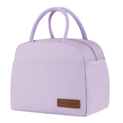 douyadady Lunch Bag Women/Men Lunch Box Women/Men (Lavender) | Spacious Lightweight Waterproof Sturdy Durable Great Value For Office Work School Picnic Travel - color: Lavender