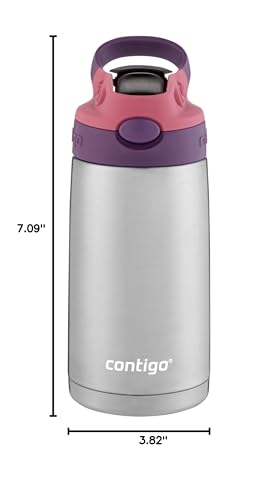 Contigo AUTOSPOUT Camping Hydration Thermal Bottle 1 Count (Pack of 1) Eggplant & Punch - color: Eggplant/Punch, size: 13 Ounces