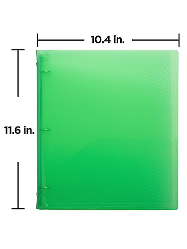 JAM PAPER Plastic 0.75 inch Binder - Green 3 Ring Binder - Sold Individually - color: Green, size: 0.75 inch