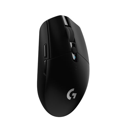 Logitech G305 Lightspeed Wireless Gaming Mouse, Hero Sensor, 12,000 DPI, Lightweight, 6 Programmable Buttons, 250h Battery, On-Board Memory, Compatible with PC, Mac - Black | Hero Sensor 12, Lightspeed 1ms Wireless, Up to 250h on 1xaa, 6 Programmable Butt