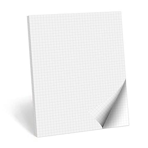 321Done Double Sided Graph Paper Notepad, 0.25 Grid, 8.5x11, Made in The USA, Quad Ruled Pad for Writing, Drawing, Sketching Bullet Journaling (50 Sheets) Thick Heavy White Paper - color: Graph, Two-Sided - 0.25" Large, size: Letter Size (8.5" x 11")