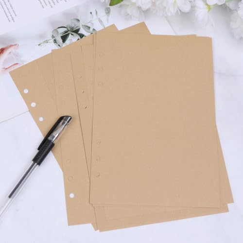 3 Packages A6 Refill Paper for 6-ring Wirebound Notebooks with Smooth Surface and Easy Insertion, Loose Leaf Replacement Paper for Writing and Office Use