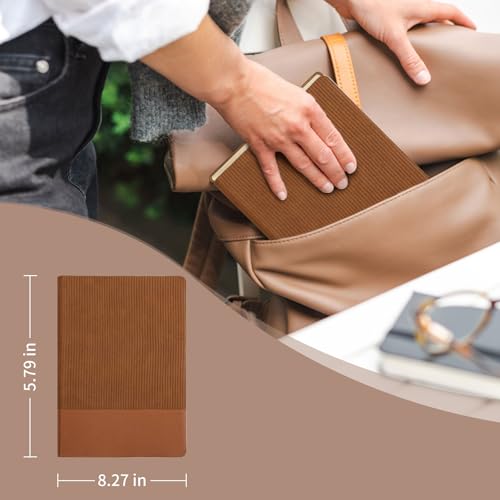 Lined Journal Notebook for Work College Ruled Note Book 5.79"x8.27" A5 PU Leather Daily Journaling 216 Pages for Women Men Writing Home School Supplies Business (Brown) - color: 10-Brown-1pack, style: A5 Lined 216pages