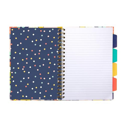 Pukka Pad, Carpe Diem 5-Subject Double Spiral Bound Notebook 12-Pack with Repositionable Dividers - 200 Pages of 80GSM Paper with Perforated Edges – Floral Love, B5 10 X 7in - color: Floral Love, style: Pack of 12