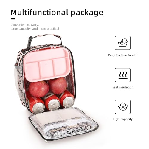 Lovoeo Lunch box Lunch bag for men women Insulated Lunchbox Lunch bags for Work Picnic Travel (Leopard) - color: Leopard