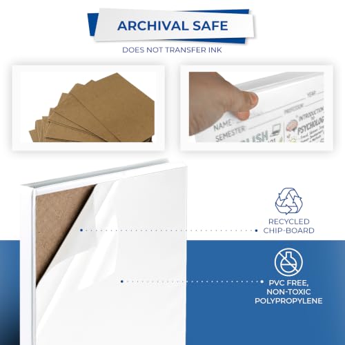Samsill 0.5 Inch 3 Ring Binder, Economy Round Ring, Clear View Cover, 100 Sheet Capacity - for School, Home, Office - White, 6 Pack - color: White, size: 6-Pack, style: 0.5-Inch