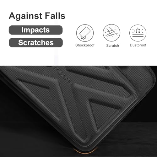 MOSISO 15.6-16 inch Laptop Hard Case, 15 inch Shockproof Waterproof Laptop Case Hard Shell Compatible with MacBook HP Dell, Carrying Sleeve Computer Bag with Sturdy Handle&Front Pocket&Belt, Black - color: Black, size: 16 inch