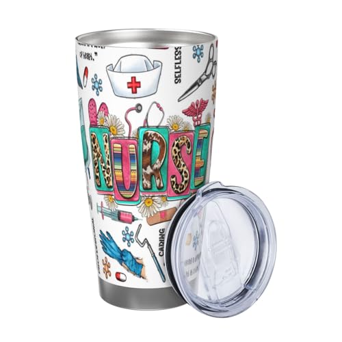 Nurse Gifts for Women - Vacuum Insulated Stainless Steel Tumbler, Coffee Mug, Water Bottle - 20oz Nurse Appreciation Gift - style: Nurse