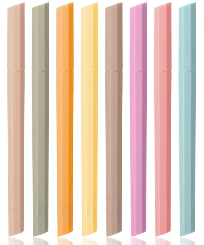Mr. Pen- Aesthetic Highlighters No Bleed, 8 Pack, Chisel Tip | Cute Bible Highlighters Assorted Colors for Journaling, Highlighting, Underlining, Fast Dry, Back to School Supplies - color: Neutral Gentle, size: 8 Pack
