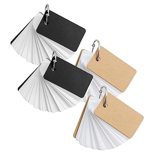 4pcs Blank Memory Cards for Students Blank Flashcards Simple Style Memo Cards in English - size: 7.00X4.00X3.00CM