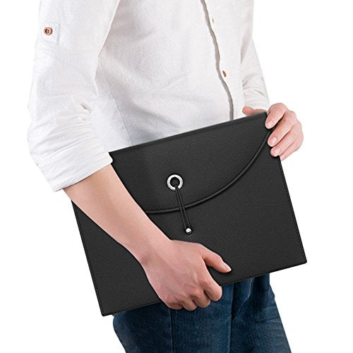 Filing Folders, Pocket Folders File Folders Letter Size Folders with Pockets Expanding File Folder Pocket Folder PU Leather 13 Pockets A4 Letter Size Document Organizer - size: 12.99" x 9.72" x 1.77"