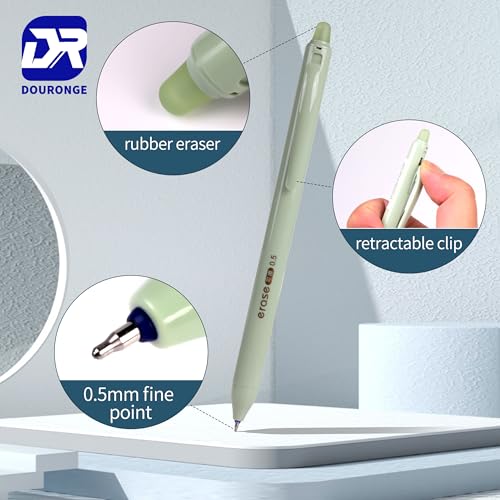 12 Pack Erasable Gel Pens, Black Ink - 0.5 mm Fine Point, Smooth Writing, Quick-Dry & Smudge-Proof - Perfect for Office, Note Taking, School & Gifts - style: black ink