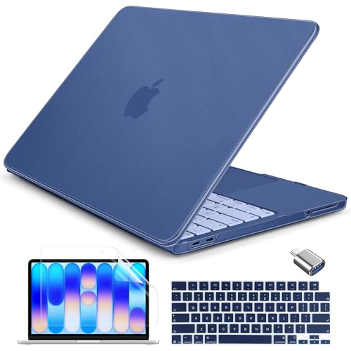 Batianda CrystalMist Case for MacBook Neo 13 Inch 2026, Frosted Indigo | 4-in-1 Bundle Official Color Matched, Frosted Translucent Shell, Anti-Fingerprint Matte Finish, Slim Lightweight Protection - color: Matte Indigo