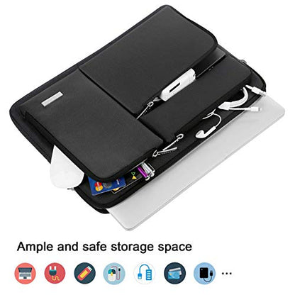 Lacdo 360° Protective Laptop Sleeve Case for 13 inch New MacBook Air M5 A3449 (2026), M4 A3240 2025, M3 A3113, M2 A2681, M1 A2337 | 13 inch New MacBook Neo A18 Pro A3404 (2026) Computer Bag, Black - color: Black, size: New MacBook Air/Neo/Pro 13 Inch