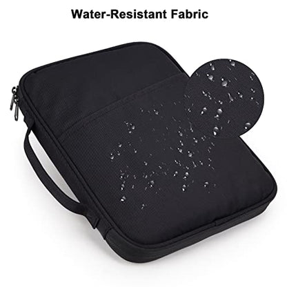iPad Sleeve 12.9", Padded Tablet Case with Pockets (Black) - color: Black, size: 12.9