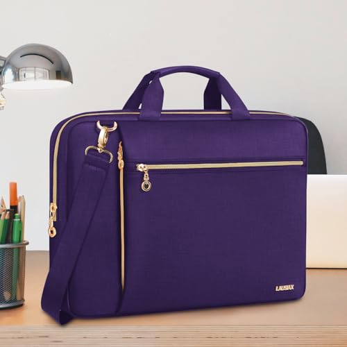 Laptop Case Bag Women Men Computer Sleeve Compatible with MacBook/Dell/HP/Acer/ASUS/LG, Waterproof Shoulder Carrying Briefcase, Violet, 15.6-16 Inch - color: Violet, size: 15.6 inch