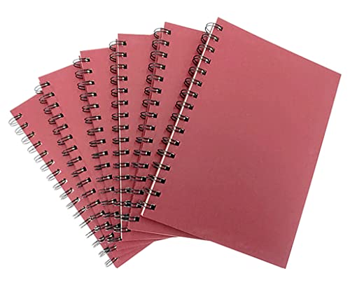 ALIMITOPIA Spiral Notebook Journal,College Ruled Thick Paper Hardcover Wirebound Notepad Diary Memo Sketch Note Book for School Office Business Supplies,100gsm Thick Inner Paper,A5 Size(8.3X5.7") & 80 - color: Red