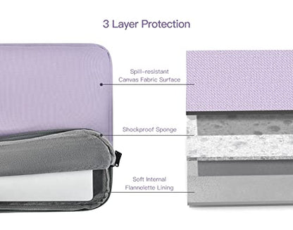 15.6 Inch Laptop Sleeve Case Water-Resistant Computer Bag with Handle for HP Lenovo Dell ASUS Acer Chromebook 15 / HP Envy X360 15.6 / Acer Aspire 15 / Dell Inspiron 15 / Lenovo IdeaPad 15.6 -Purple - color: Purple, size: 15.6 inch
