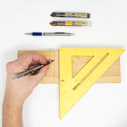 June Gold 4 Mechanical Pencils, 2.0 mm, 108 Refills, 2 Sharpeners,2 Erasers | 36 Unique Colors, 36 2B, and 36 4B Lead Refills, Break Resistant Graphite, Built in Sharpeners, Soft Non-Slip Grip