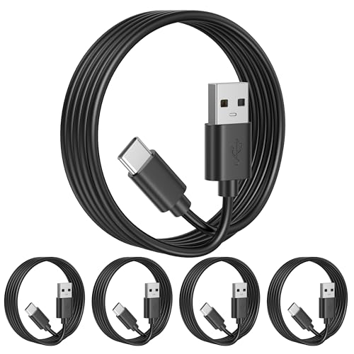 USB to USB C Cable 6.6ft 5 Pack, USB A to USBC Cable 60W 3A Fast Charging, USB Type C to A Cable Cord for iPhone 17/16/15 Pro Max, Galaxy S10/9/8, Note 10 9 8, LG V50/40 G8 G7, CarPlay & Android Auto - color: Black, size: 6.6ft (5 Pack)