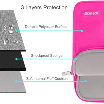 MOSISO Laptop Case 13.3 inch, 13-13.3 inch Laptop Sleeve Compatible with MacBook Air/Pro 13/Pro 14 M5 M4 M3 M2 M1, HP Dell ASUS Lenovo,Polyester Vertical Computer Sleeve Bag with Pocket, Bright Rose - color: Bright Rose, size: 13.3 inch