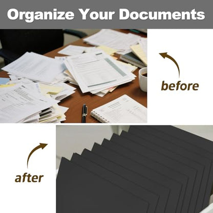 Folders with Pockets, LAYZZ 30 Pack Paper Pocket Folders, 2 Pocket File folders Fits Letter Size Paper, for School Office and Home (Black) - color: Black