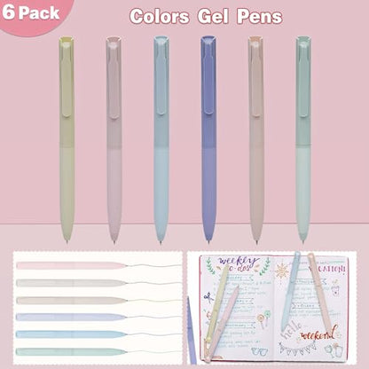 HRFGWDD 52 PCS Aesthetic School Supplies with Highlighters, Mechanical Pencils, Color Ink Gel pens, Pencil Case, Bible Study Supplies, Pens Pencils and Highlighters Set, Stationary Set for Student - color: 52pcs