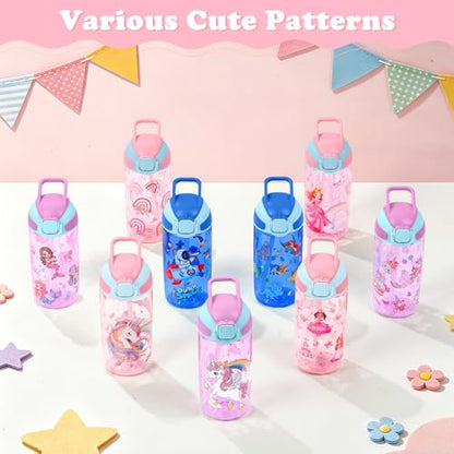 Kids Water Bottle with Straw BPA Free Kids Plastic Bottle for School Travel - color: Princess, size: 18.6 Ounces