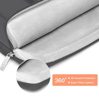 MOSISO 360 Protective Laptop Case 13.3 inch, 13-13.3 inch Laptop Sleeve | Compatible with MacBook Air/Pro 13 / Pro 14, HP Dell ASUS Lenovo,Side Open Bag with 2 Raised&1 Flapover Pockets, Dawn Gray - color: Dawn Gray, size: 13.3 inch