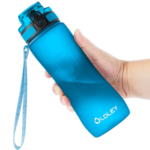 OLDLEY 25 oz Water Bottle, Motivational Water Bottle with Time Marker, Sports Water Bottle With Strap, Leakproof & BPA Free Large Water Bottles for School, Gym, Travel, Outdoor, Tritan,Blue - color: Blue, size: 25 Ounces