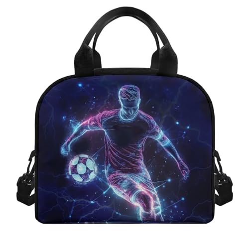 Soccer Kawaii Lunch Box for Girls 4-6 One Piece Lunch Box for Kids 6-8 Preschool Meal Bag Boys 8-10 Kindergarten Toddler Students Elementary School Lightweight Thermal Insulated - color: Soccer