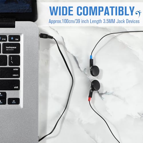 Kanayu 100 Pack Earbuds Bulk Earphones for School Classroom, Student Wired Earbuds Headphones Without Mic, Earphones Bulk for Adults School Library Laptop, Individually Bagged (Black) - color: Black