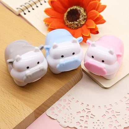 1Pc Random Cute Cow Pencil Sharpener - Kawaii Animal Design Sharpener for Girls, Office and School Stationery Supplies, Gift for Students and Teachers