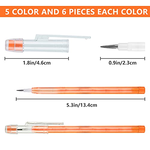 Kolewo4ever 36pcs HB Pencils Kawaii Cute Multipoint Pencil Push Translucent Non Sharpening Stackable Pencils Pop Up Plastic Pencil for Classroom Rewards Carnival Prizes (Normal)