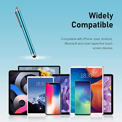 Stylus Pens for Touch Screens, Abiarst High Precision Universal Stylus for iPad iPhone Tablets Samsung Galaxy All Capacitive Touch Screens (10-Pack) - color: Multicolour