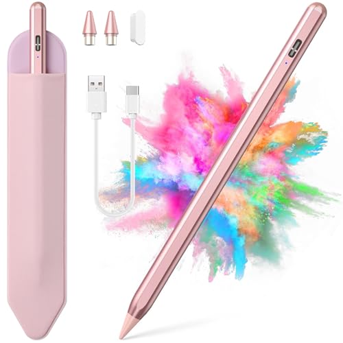 Stylus Pen for iOS&Android Touch Screens, Active Pencil for Samsung, Smart Digital Stylus Pens for Lenovo/Huawei/Vivo/Mi Tablets, iPhone/Google Pixel Smart Phones Drawing&Writing (Rose Gold) - color: Rose Gold