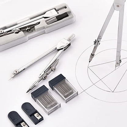 BABETT Drawing Compass Drafting Tools Mathematical Geometry Compass Professional Drawing Tools Student School Stationery Exam Tool Metal Compass Collection Math Ruler Kit (Size : A) - size: A