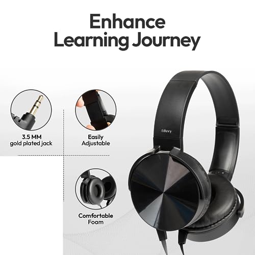 Bulk Headphones for Classroom, 24 Pack Durable School Wired Headphones for Students. Teacher Must Haves Supplies from Elementary to College (Black) - color: 24-Pack Black