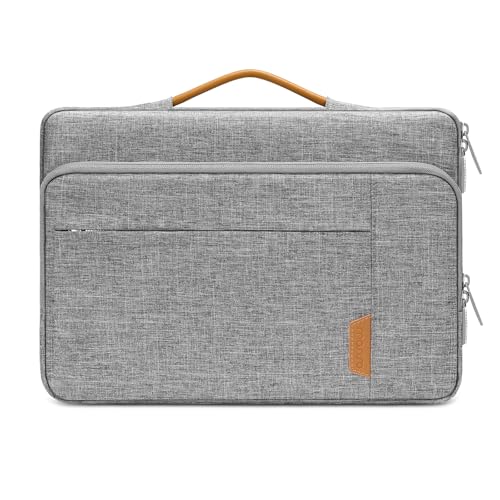 MOSISO 360 Protective Laptop Case 13 inch, 13 inch Laptop Sleeve, Gray | Compatible with MacBook Air M5 M4 M3 M2 M1 2026-2018/Neo/Pro M2 M1, Side Open Carrying Case with Raised Pocket&Handle&Belt