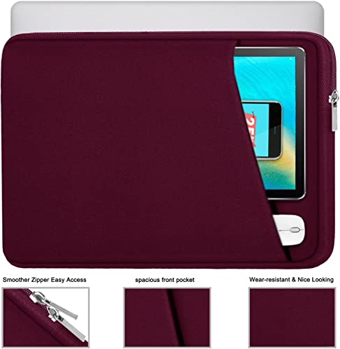Laptop Sleeve Case 14 inch, Durable Carrying Bag Shockproof Protective Case Cover, Handbags Briefcase Laptop Bag Compatible with 14" MacBook Air/Pro HP Asus Lenovo Notebook Computer, Wine Red - color: Wine Red, size: 14 inch