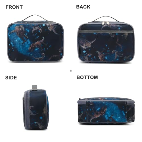 FlowFly Kids Lunch box Insulated Soft Bag Mini Cooler Back to School Thermal Meal Tote Kit for Girls, Boys, MyDinosaur - color: MyDinosaur