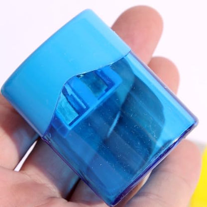 4PCS Handheld Pencil Sharpener for Kids, Double Hole Small Pencil Sharpener, Color Sharpener for Office School Home, Back to School Supplies - color: B