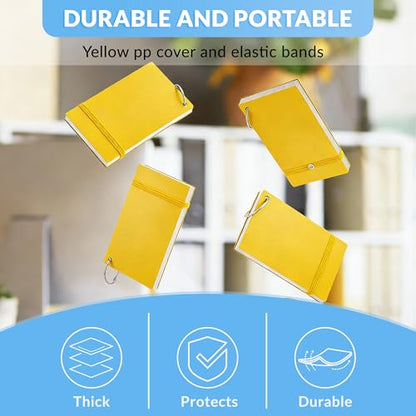 NEEWAY Ruled Index Cards with Ring 3x5 Inches, 200 Count Note Cards Lined, Flash Cards with Rings for Studying, Home and Office (Yellow) - color: Yellow