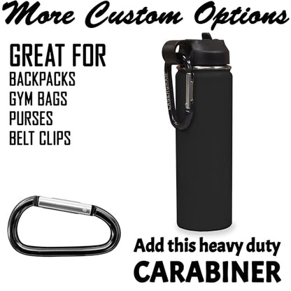 LaserGram Personalized Water Bottle, Grad Cap Class of 2023, 2024, 2025, 2026, 2027, Stainless Steel Double Wall Vacuum Insulated with Flip Top Straw, Custom Engraved Gift (20oz / 590ml Black) - color: Black, size: 20 Ounces