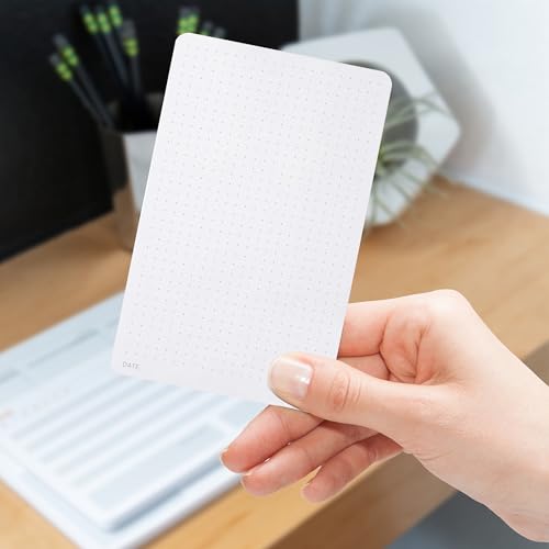 Notsu Dot Grid Small Desk Notepad 2 Pack | Minimalist Dotted Memo Note Pads with Premium Thick Paper, 3.9" x 6.3" - size: 3.9" x 6.3", style: Dot Grid