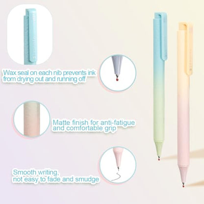 Gel Pens 5-Pack Quick-Dry Smudge-Resistant Ink, Writing Tools for School, Office, Creative Projects | Aesthetic Gift Set for Students/Teachers/Nurses/Professionals (Cotton Cloud) - color: Cotton Cloud
