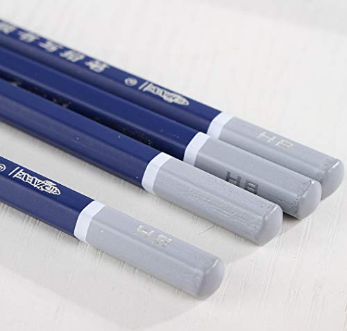 YYMIYU 12 new non-slip 2H writing pencils log drawing pencils