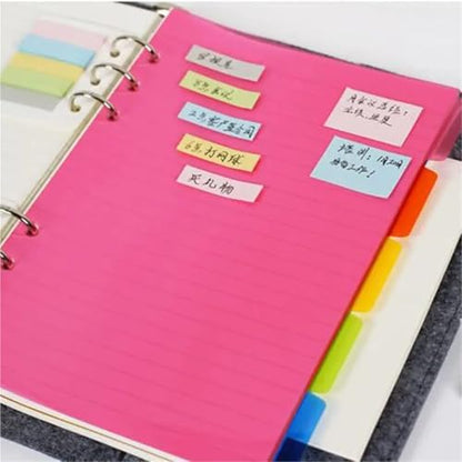 4Set 5pcs/Set A5 Loose Leaf Spiral Binder Index Separator PP Colorful 6 Hole Page Dividers for Diary Book Students Stationery Gifts