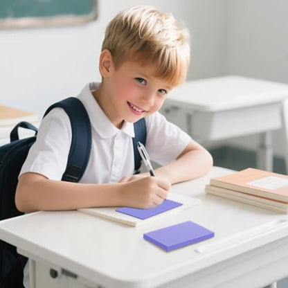 250 Count Index Cards 3x5 Inch 180gsm, Heavy Weight Purple Color Flash Card (50 Sheets Each), Note Taking for Students, Teachers, Professionals, Study Note Cards for Office Home School - color: Purple