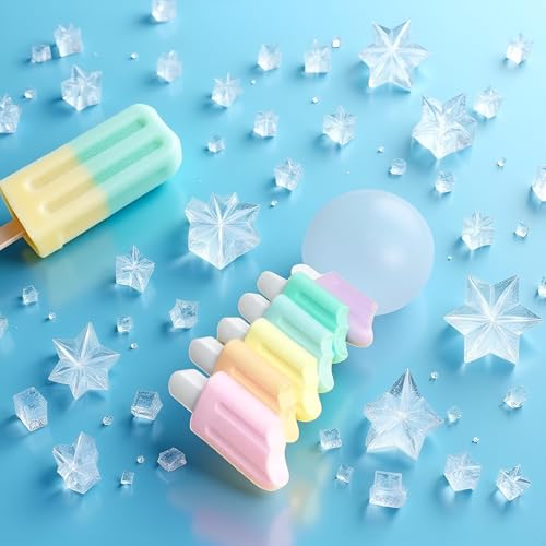 6 Pcs Mini Highlighter Cute Ice Shaped Marker Pen for School Office Supplies Writing Stationery Attractive and Fashion Liquid Highlighters Markers and Highlighters
